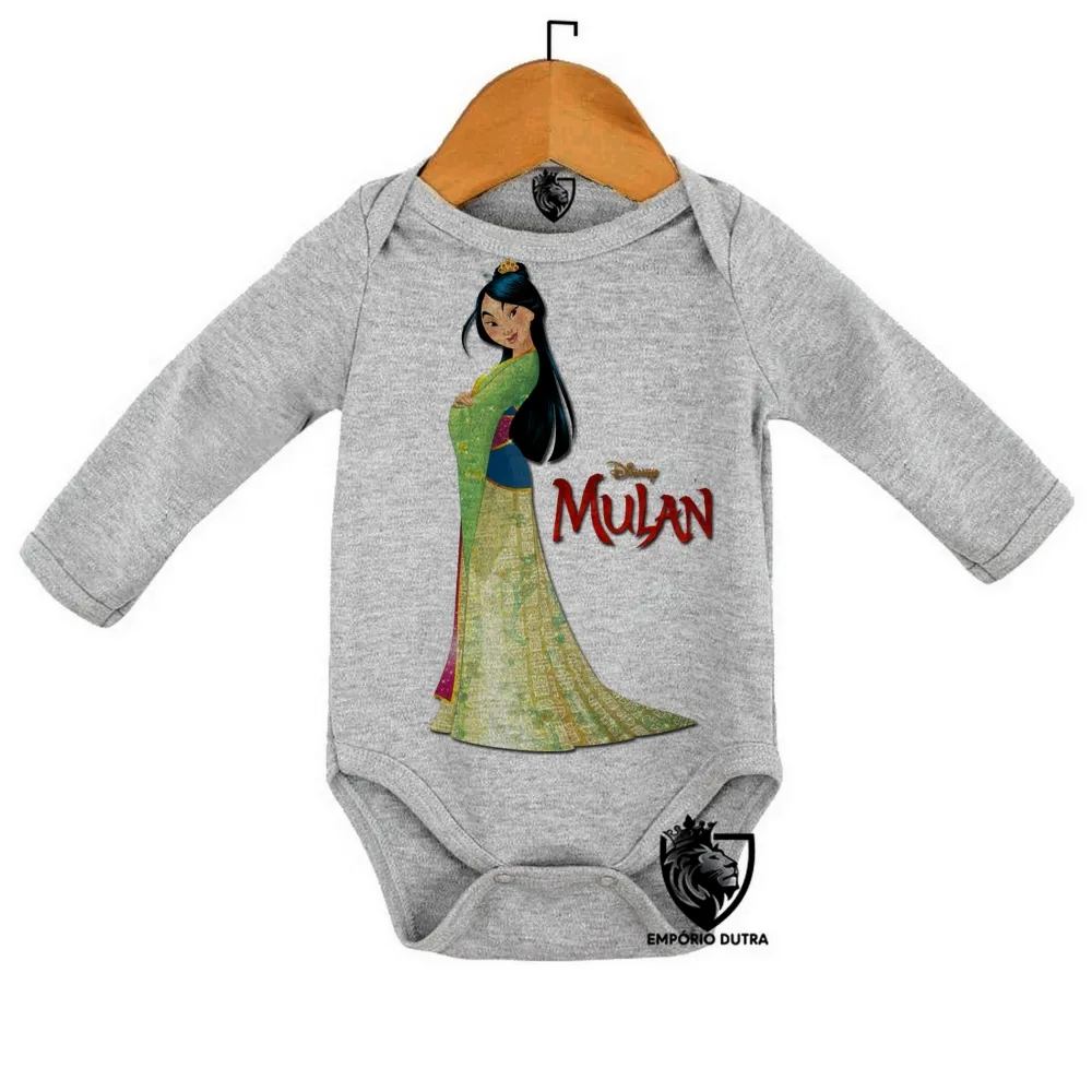 Body Bebê Infantil Mulan princesa disney