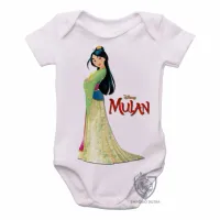 Body Bebê Infantil Mulan princesa disney - Foto 2