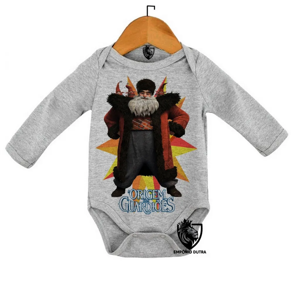 Body Bebê Infantil Origem dos Guardiões papai noel