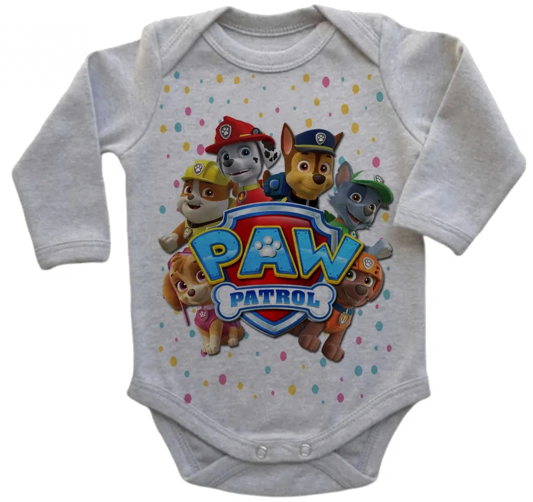 Body Bebê Infantil Patrulha Canina Equipe