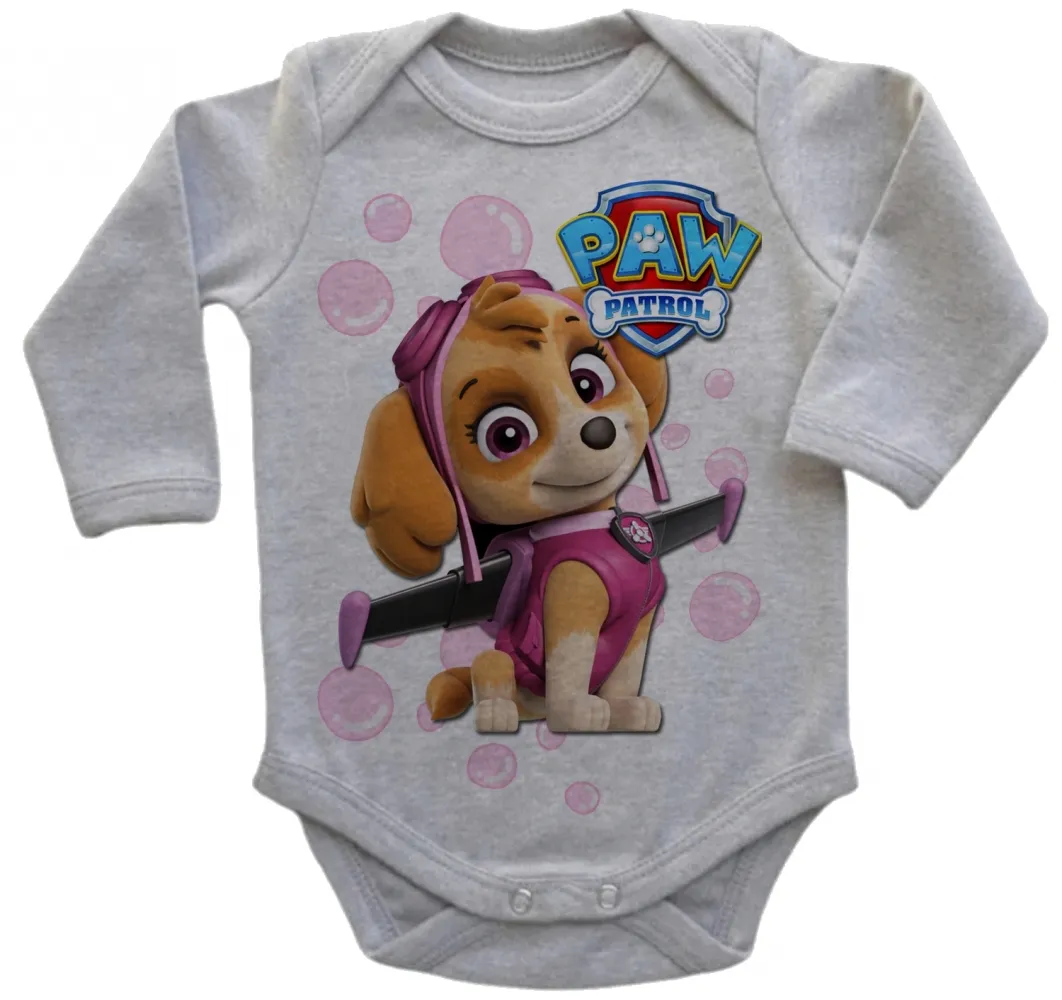 Body Bebê Infantil Patrulha Canina Skie