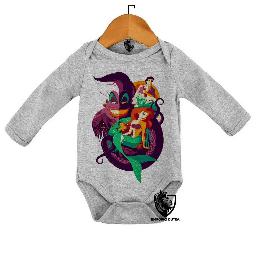 Body Bebê Infantil Pequena Sereia