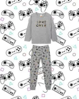 Pijama Video Game - Brilha no Escuro - Cinza - Meia Estação - Foto 2