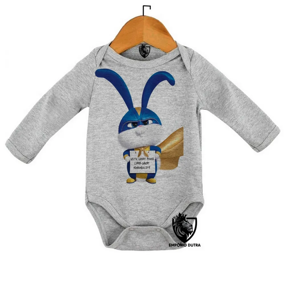 Body Bebê Infantil Pets Bola de Neve Imagem