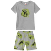 Pijama Dinossauro - Brilha no Escuro - Cinza - Verão - Foto 2