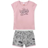 Pijama Sono de beleza - Brilha no Escuro - Rosa - Verão