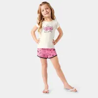 Pijama Sono de beleza - Brilha no Escuro - Branco - Verão