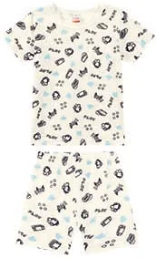 Pijama Video Game - Brilha no Escuro - Branco - Verão Imagem