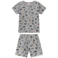 Pijama Video Game - Brilha no Escuro - Cinza - Verão