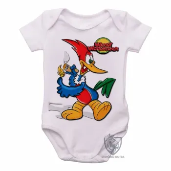 Body Bebê Infantil Pica Pau louco anos 60 - Foto 2
