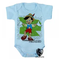 Body Bebê Infantil Pinóquio menino madeira - Foto 3