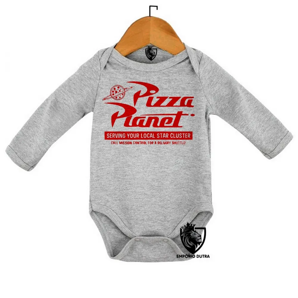 Body Bebê Infantil Pizza Planet Toy Story Imagem