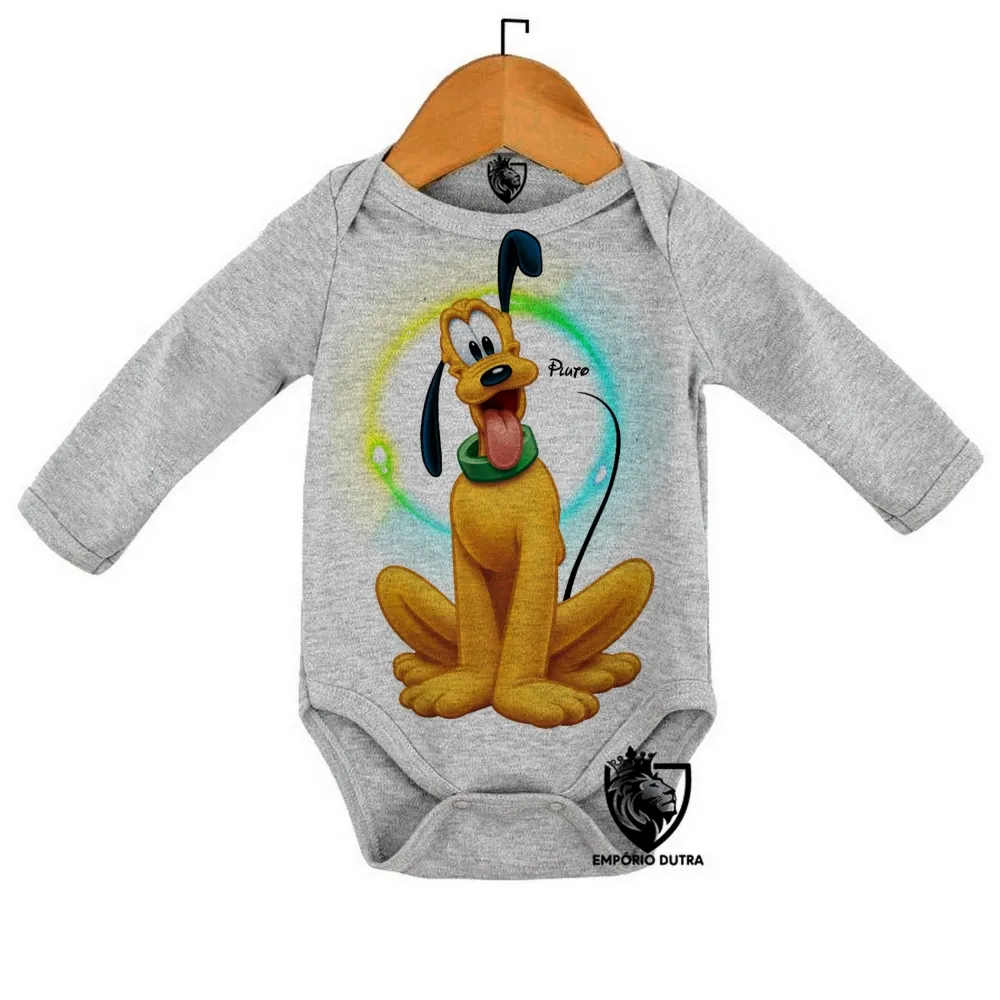 Body Bebê Infantil Pluto cachorro pateta mickey Imagem