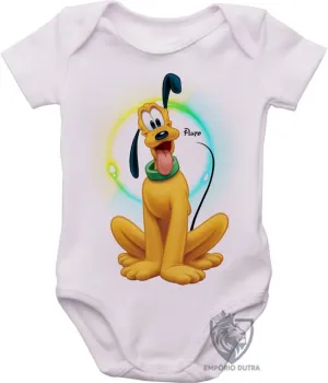 Body Bebê Infantil Pluto cachorro pateta mickey - Foto 2