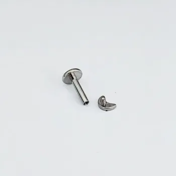 Labret em Titânio 1.2mm MINI LUA Rosca Interna  TIT17 - Foto 2