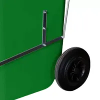 Carro Coletor 120 Litros Verde  com Pedal - Foto 4