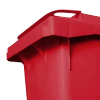 Carro Coletor 120 Litros  Vermelho com Pedal - Foto 2