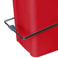 Carro Coletor 120 Litros  Vermelho com Pedal - Foto 3