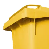 Carro Coletor 120  Litros  Amarelo Com Pedal   - Foto 3