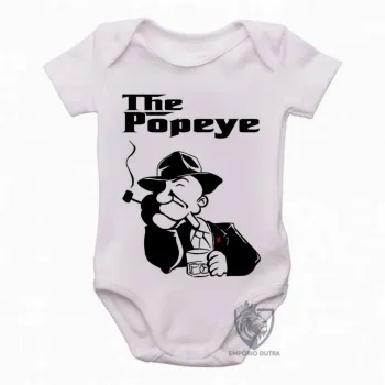 Body Bebê Infantil Popeye poderoso chefão the godfather - Foto 2