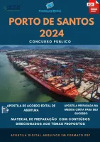 Apostila Porto Santos 2024 Assistente Social + Coletânea de Provas da Área