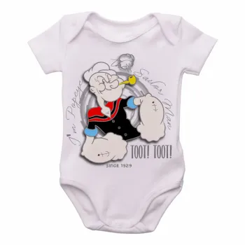 Body Bebê Infantil Popeye sailor marinheiro mar brutus - Foto 2