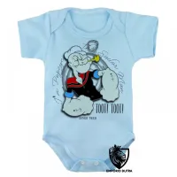 Body Bebê Infantil Popeye sailor marinheiro mar brutus - Foto 3