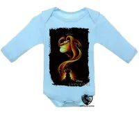 Body Bebê Infantil Rei Leão disney Lion King Mufasa Simba filho - Foto 3