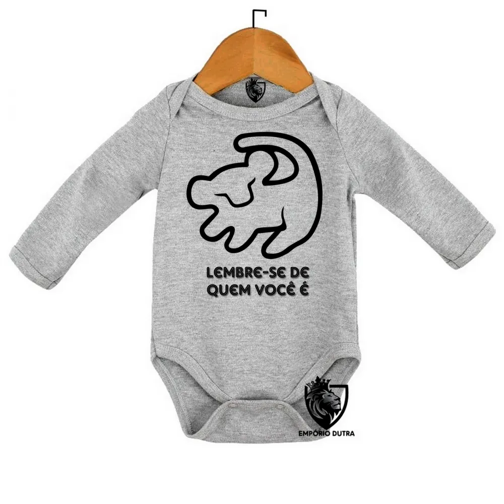 Body Bebê Infantil Rei Leão Simba Lembre-se de quem você é