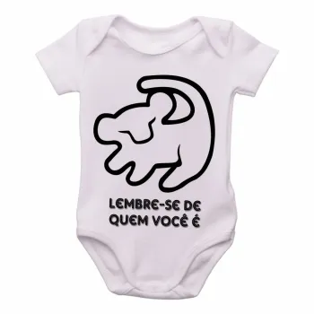 Body Bebê Infantil Rei Leão Simba Lembre-se de quem você é - Foto 2