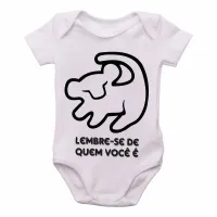 Body Bebê Infantil Rei Leão Simba Lembre-se de quem você é - Foto 2