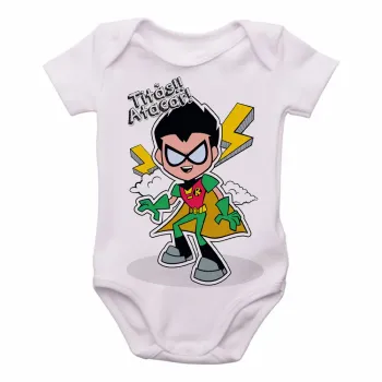 Body Bebê Infantil Robin jovens Titãs em ação - Foto 2