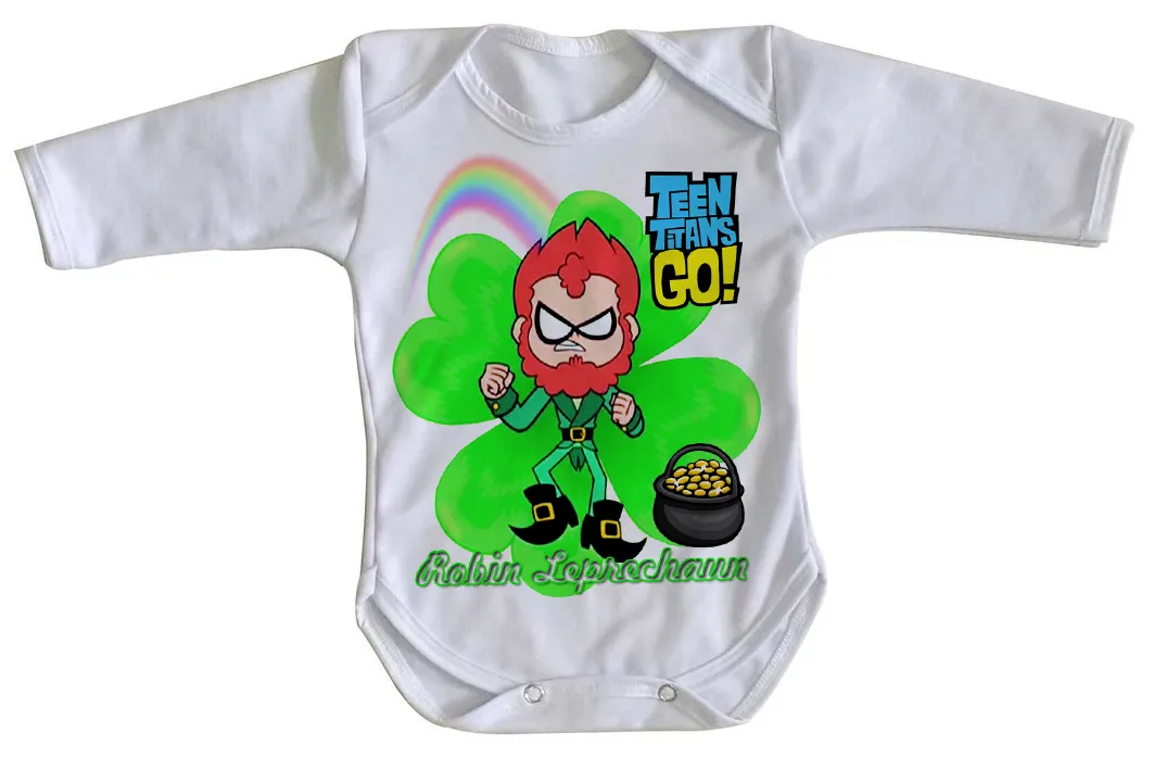 Body Bebê Infantil Robin jovens titãs Leprechaun
