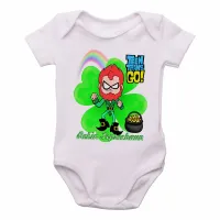 Body Bebê Infantil Robin jovens titãs Leprechaun - Foto 2