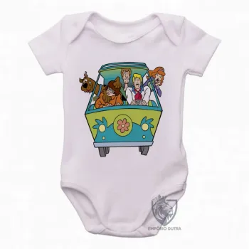 Body Bebê Infantil Scooby doo desenho antigo carro - Foto 2