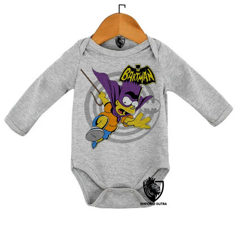 Body Bebê Infantil simpsons bartman bart batman morcego