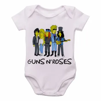 Body Bebê Infantil simpsons guns in roses banda rock musica - Foto 2