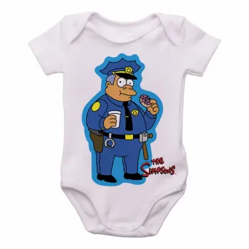 Body Bebê Infantil simpsons policial donut rosquinha - Foto 2