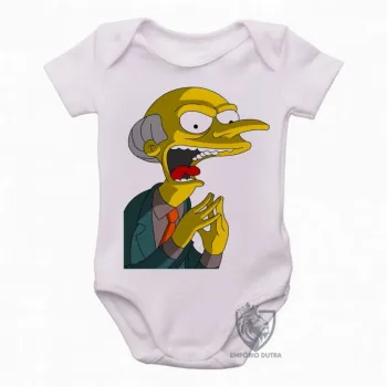 Body Bebê Infantil simpsons sr burns chefe homer - Foto 2