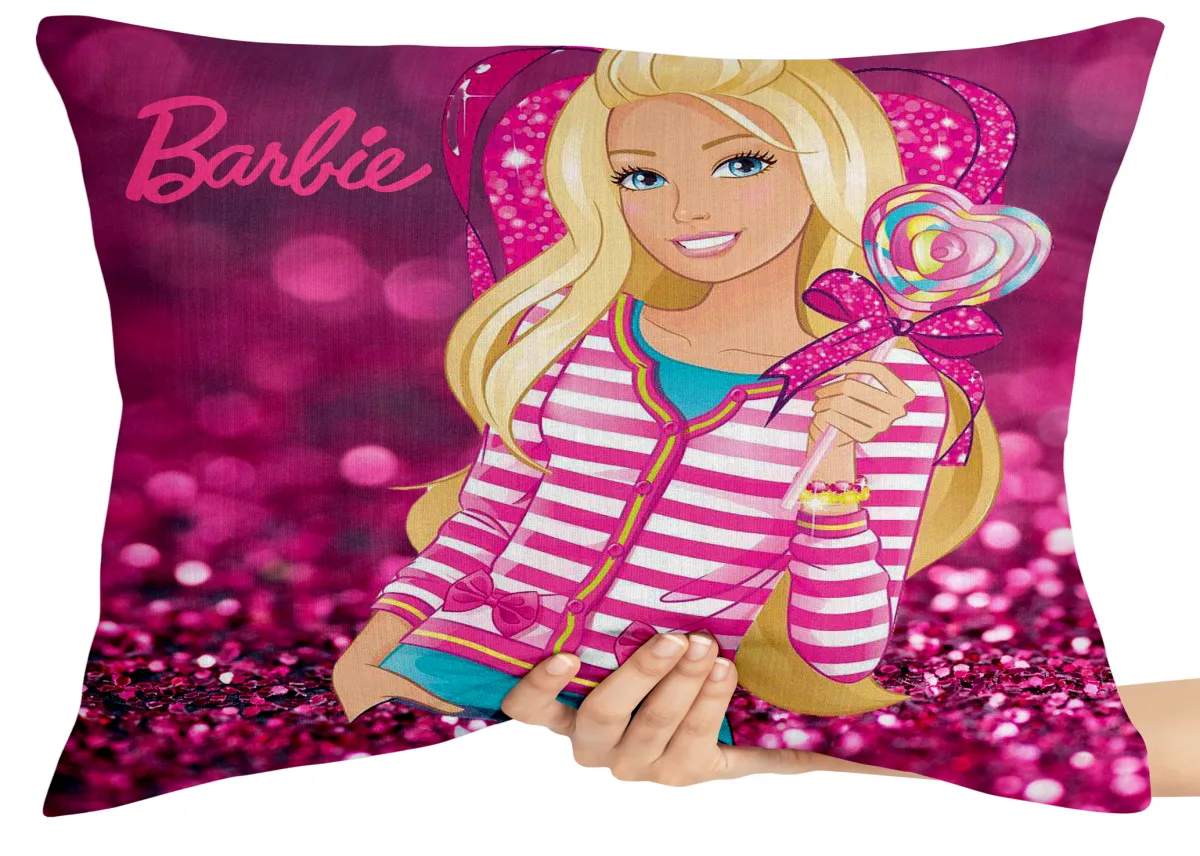 Capa de Almofada ou Travesseiro Barbie coração Imagem