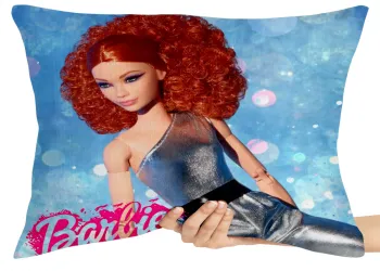 Capa de Almofada ou Travesseiro Barbie ruiva