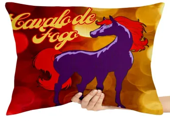Capa de Almofada ou Travesseiro Cavalo de Fogo