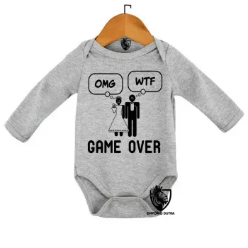 Body Bebê Infantil Casamento game over engraçado