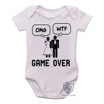 Body Bebê Infantil Casamento game over engraçado - Foto 2