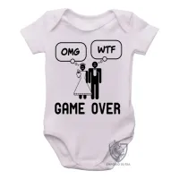 Body Bebê Infantil Casamento game over engraçado - Foto 2