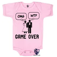 Body Bebê Infantil Casamento game over engraçado - Foto 4