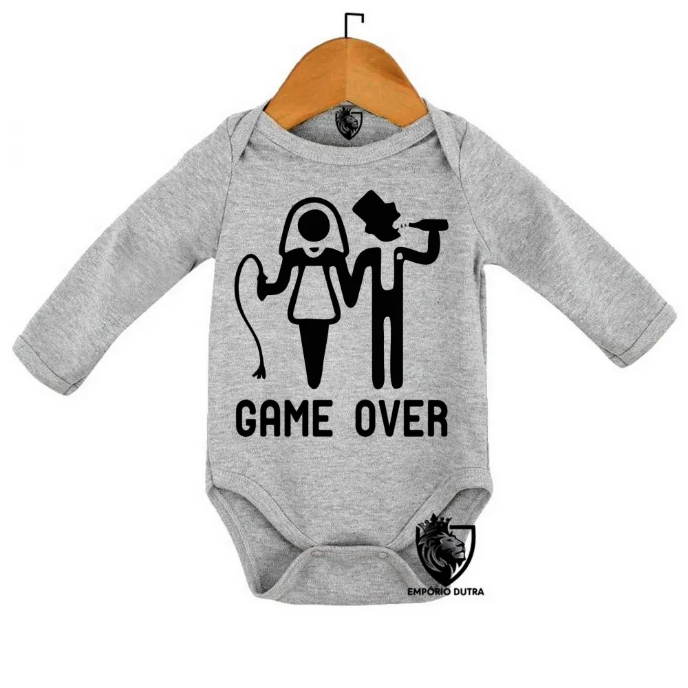 Body Bebê Infantil casamento namorado game over noivado