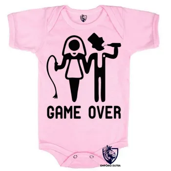 Body Bebê Infantil casamento namorado game over noivado - Foto 2