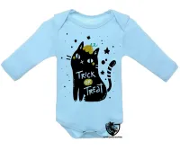 Body Bebê Infantil Cat trick treat gato doce travessura - Foto 3