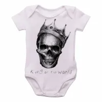 Body Bebê Infantil caveira coroa rei mexicana - Foto 2